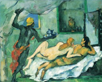  after Art Painting - Afternoon in Naples Paul Cezanne